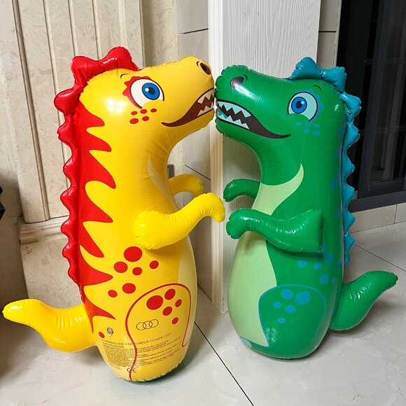 Tumbler Boxing Inflatable Dinosaur Punching Bag Boys Games Sport Toys Kid's Gift - Picture 2 of 7